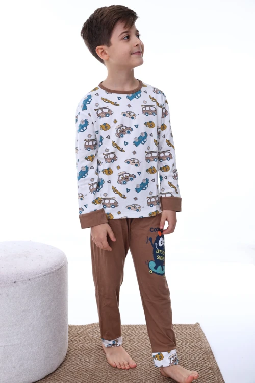 Araba Desenli Erkek Pijama Takımı 2213