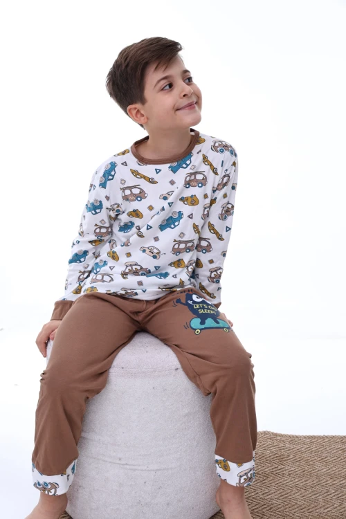Araba Desenli Erkek Pijama Takımı 2213