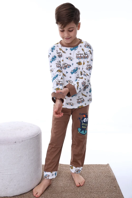Araba Desenli Erkek Pijama Takımı 2213