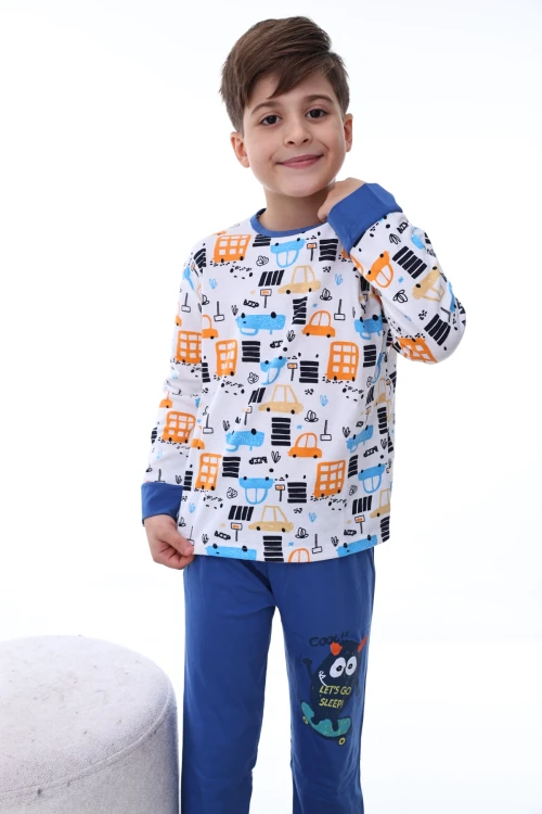 Araba Desenli Erkek Pijama Takımı 2214