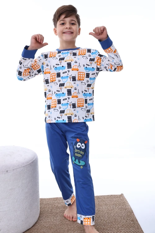 Araba Desenli Erkek Pijama Takımı 2214