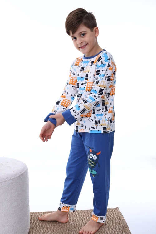Araba Desenli Erkek Pijama Takımı 2214