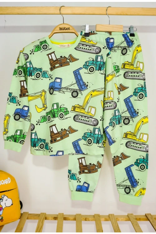 Araba Desenli Pijama Takımı 12306