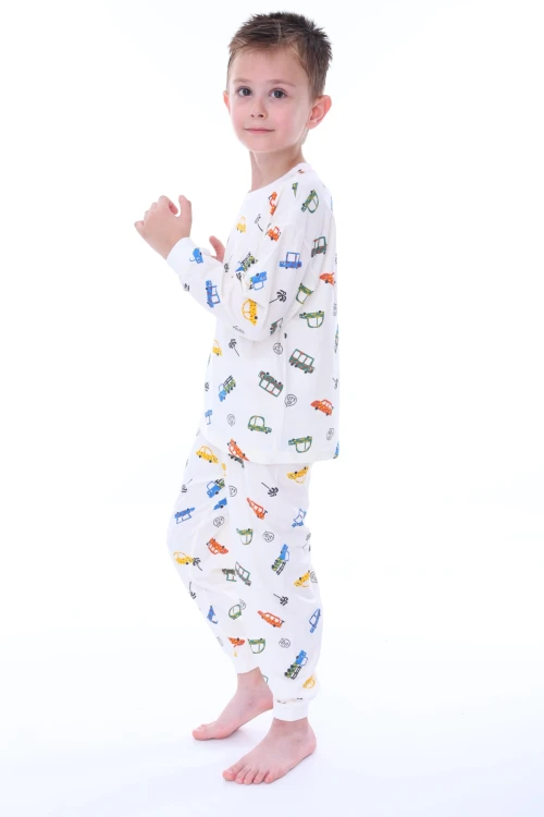 Araba Desenli Pijama Takımı 32218