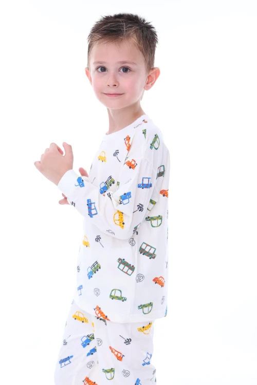 Araba Desenli Pijama Takımı 32218
