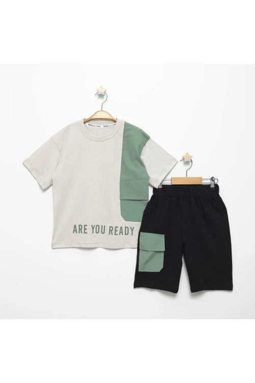 Are You Ready Baskılı Şortlu Takım 15366