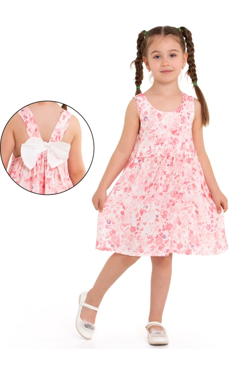 Arkası Kurdeleli Askılı Dokuma Elbise 73514