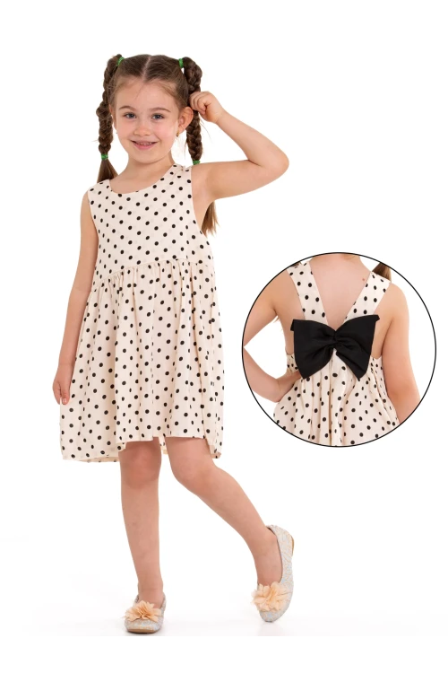 Arkası Kurdeleli Askılı Dokuma Elbise 73514