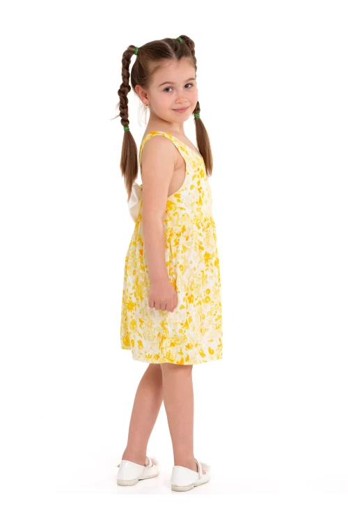 Arkası Kurdeleli Askılı Dokuma Elbise 73514