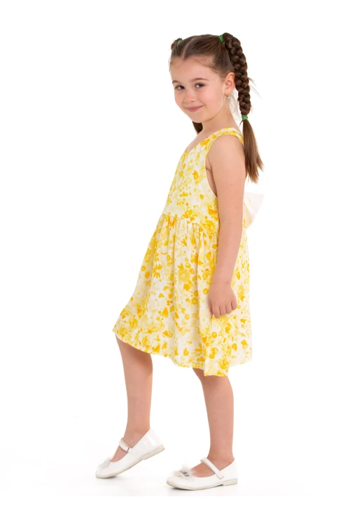 Arkası Kurdeleli Askılı Dokuma Elbise 73514