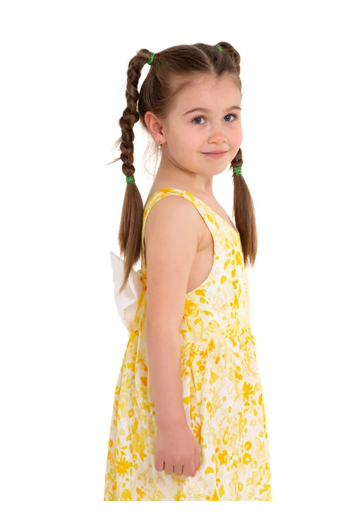 Arkası Kurdeleli Askılı Dokuma Elbise 73514