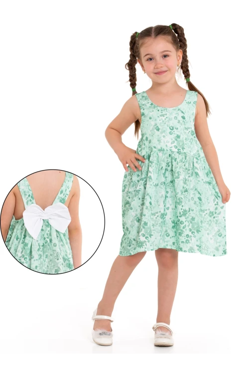 Arkası Kurdeleli Askılı Dokuma Elbise 73514