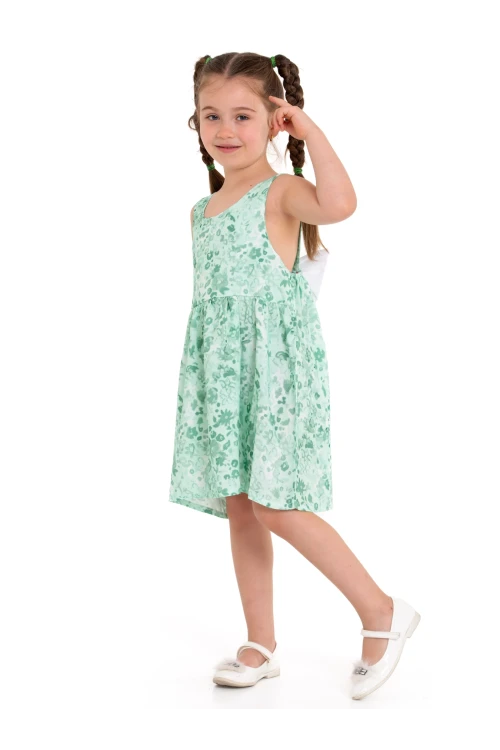 Arkası Kurdeleli Askılı Dokuma Elbise 73514