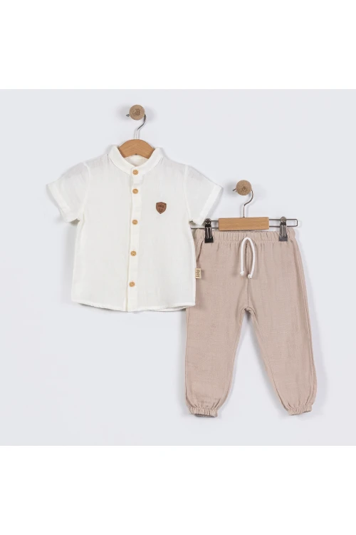 Armalı Gömlekli Kısa Kol Takım 6128