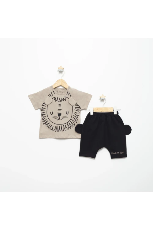 Aslan Baskılı Şortlu Takım 15134