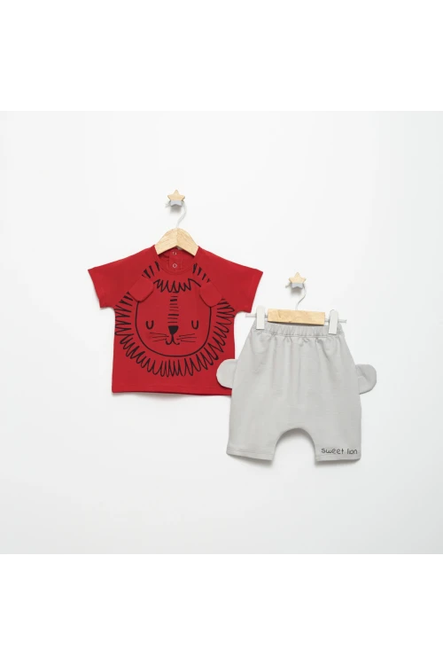 Aslan Baskılı Şortlu Takım 15134