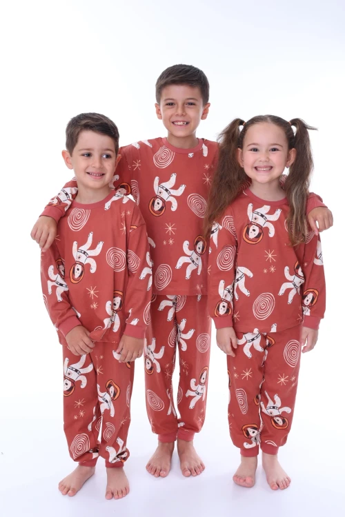 Astronot Desenli Çocuk Pijama Takımı 32203