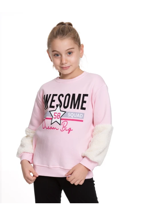 Awesome Baskılı Welsoft Detaylı Sweat 54759