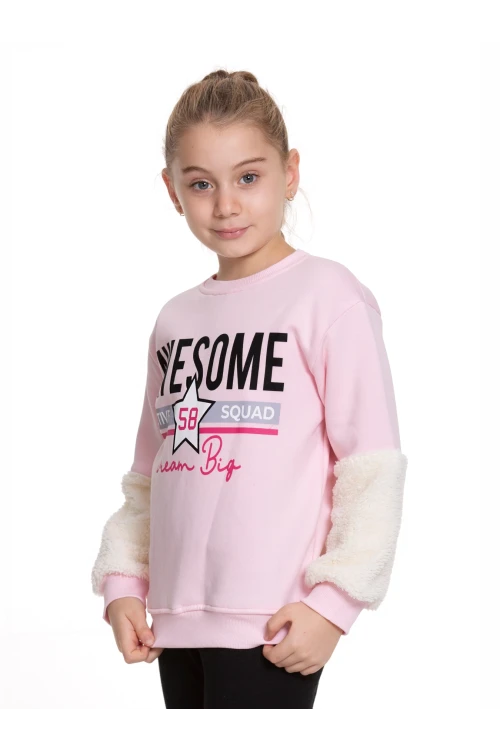 Awesome Baskılı Welsoft Detaylı Sweat 54759