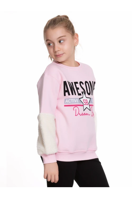 Awesome Baskılı Welsoft Detaylı Sweat 54759