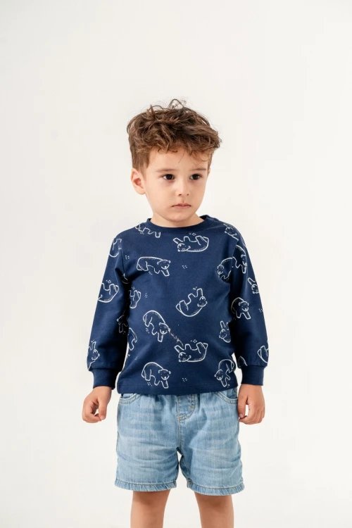 Ayı Baskılı Sweat 11895
