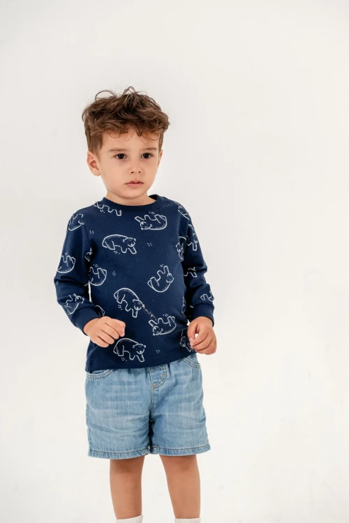 Ayı Baskılı Sweat 11895