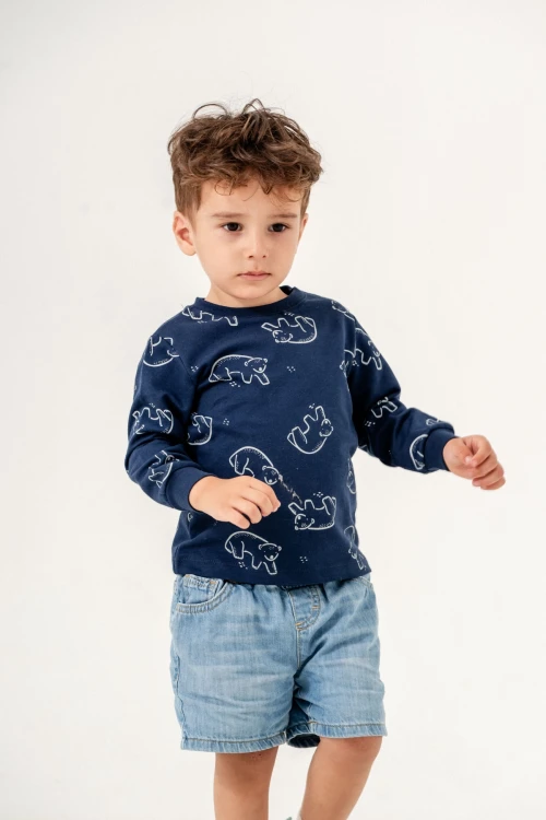 Ayı Baskılı Sweat 11895
