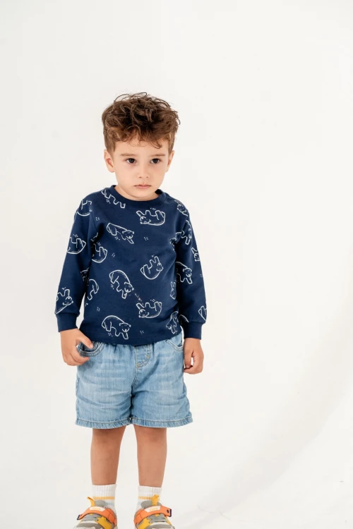 Ayı Baskılı Sweat 11895
