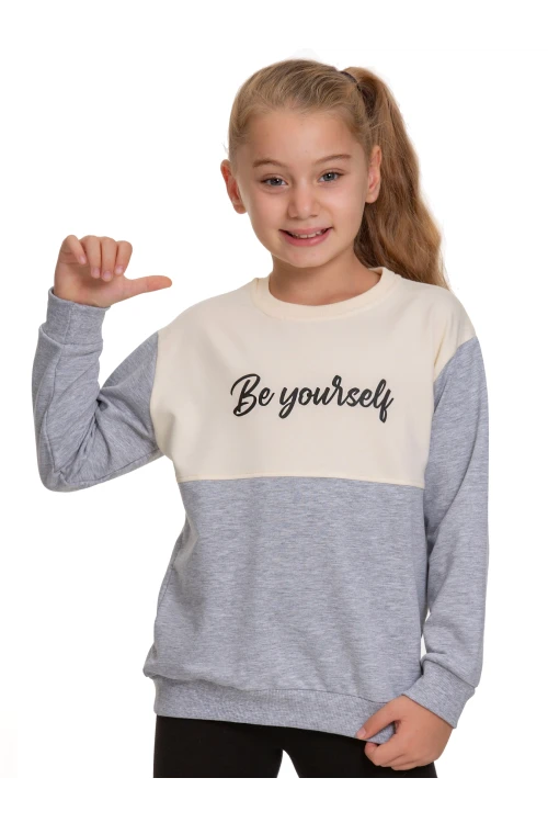 Be Your Self Baskılı Sweat 54751