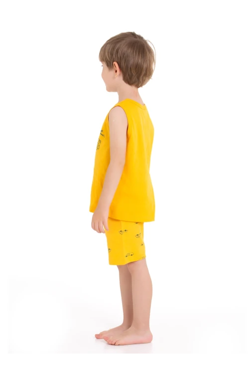 Beep Araba Baskılı Şortlu Pijama Takım 54218