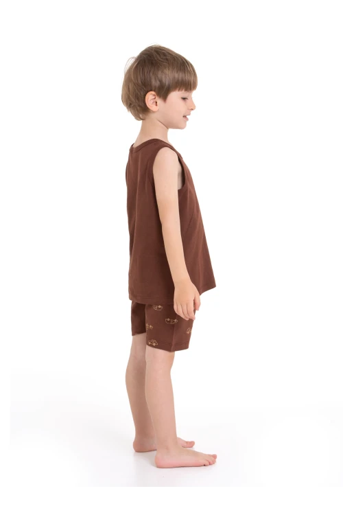 Beep Araba Baskılı Şortlu Pijama Takım 54218