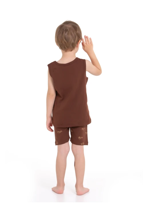 Beep Araba Baskılı Şortlu Pijama Takım 54218