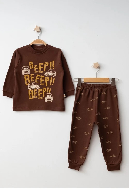Beep Baskılı Pamuklu Pijama Takımı 45157
