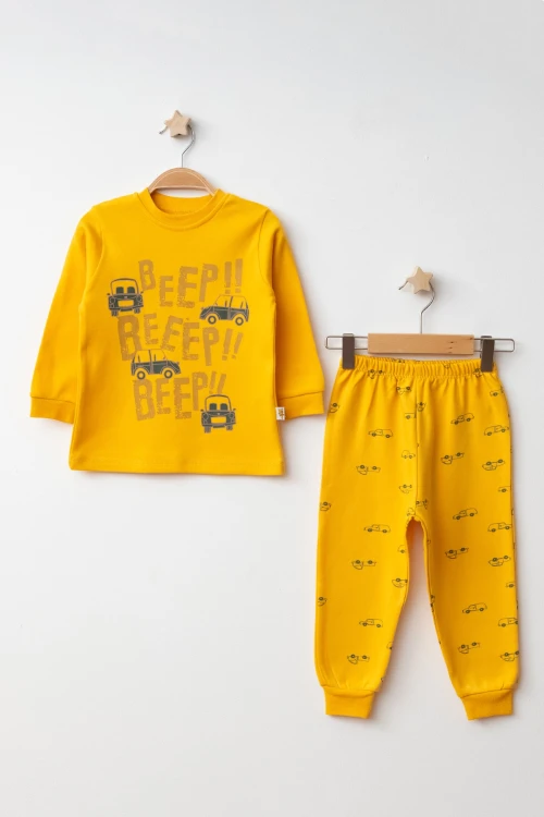 Beep Baskılı Pamuklu Pijama Takımı 45157