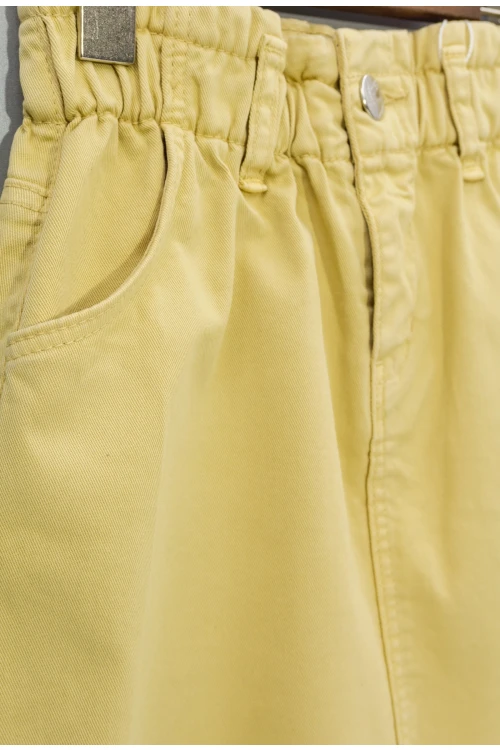 Beli Lastikli Püsküllü  Gabardin Etek 2024-2