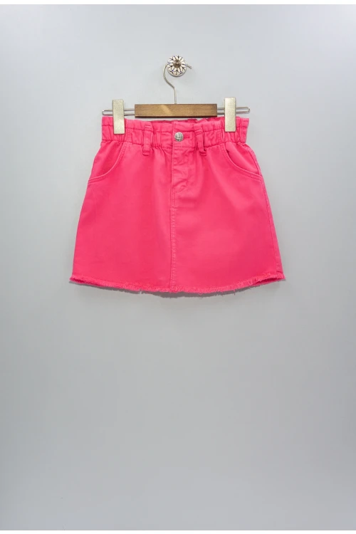 Beli Lastikli Püsküllü  Gabardin Etek 2024-2