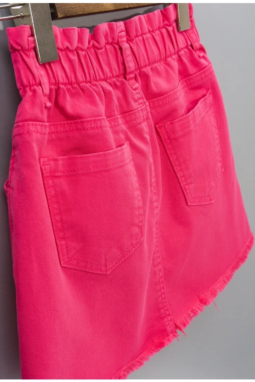 Beli Lastikli Püsküllü  Gabardin Etek 2024-2