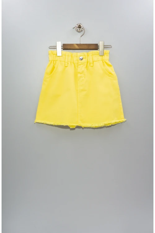 Beli Lastikli Püsküllü  Gabardin Etek 2024-2