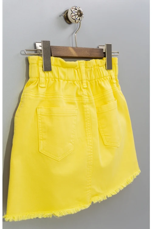 Beli Lastikli Püsküllü  Gabardin Etek 2024-2