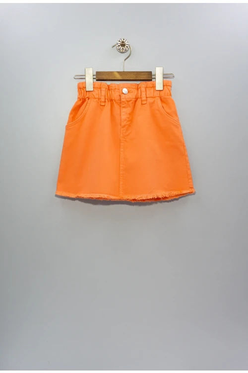 Beli Lastikli Püsküllü  Gabardin Etek 2024-2