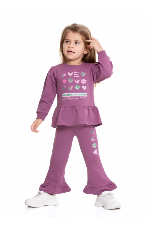 Better Day Baskılı İspanyol Paça Taytlı Takım 54319