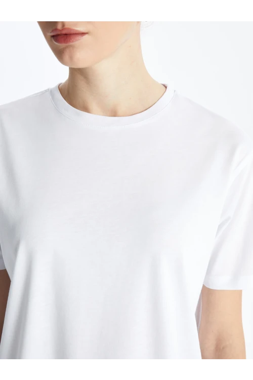 Bisiklet Yaka Kısa Kollu Modest Tunik 7301