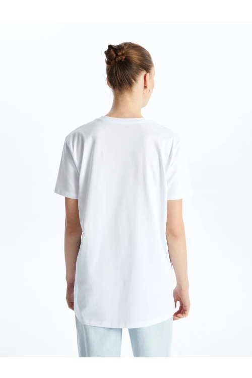 Bisiklet Yaka Kısa Kollu Modest Tunik 7301