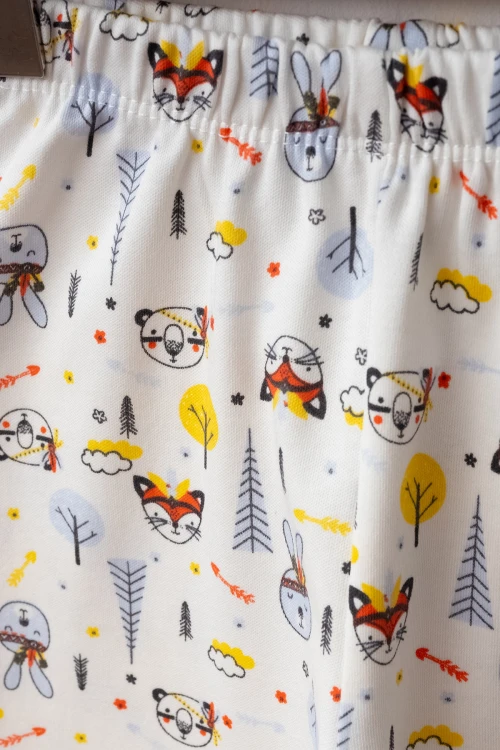 Born To Wild Baskılı Pamuklu Pijama Takımı 45160
