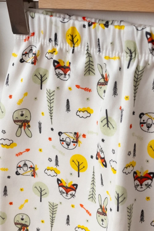 Born To Wild Baskılı Pamuklu Pijama Takımı 45160