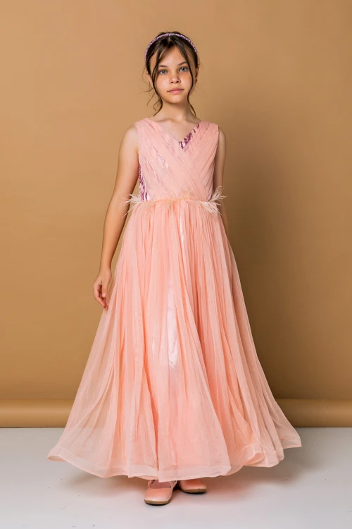 Büzgülü Tüllü Abiye 2275