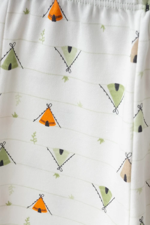 Çadır Desenli Kısa Kol Pijama Takımı 54216