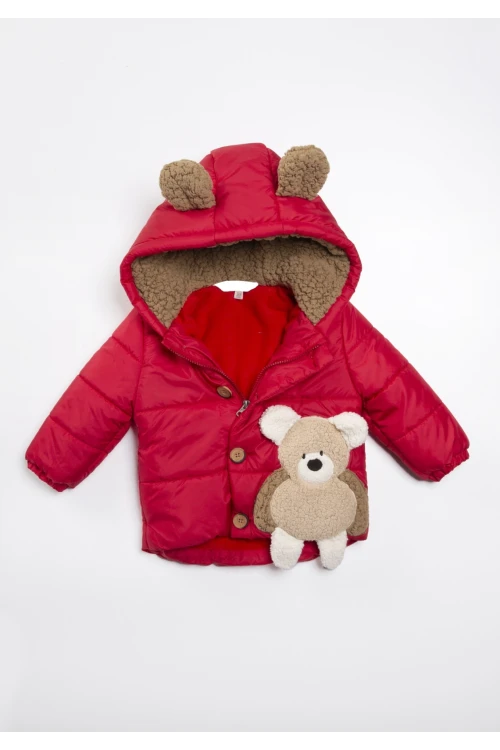 Cebi Ayı İşlemeli Erkek Bebek Mont 22308