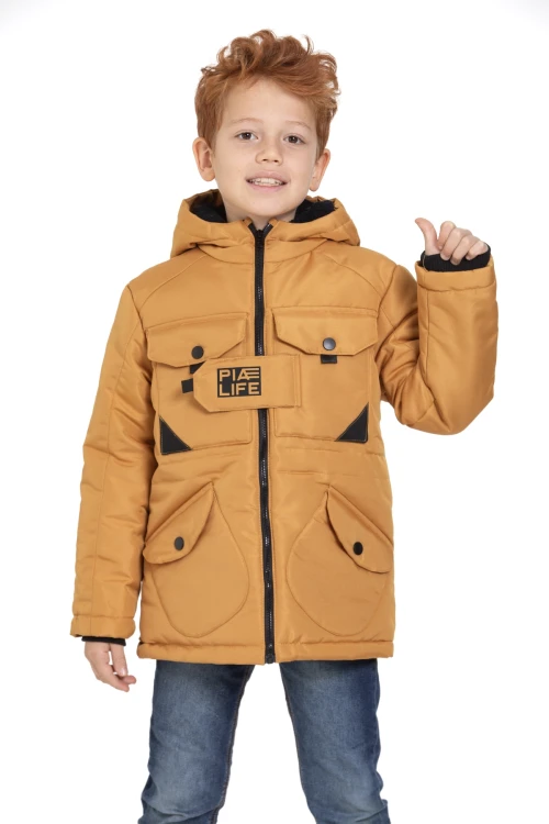 Cepli Kapşonlu Erkek Çocuk Mont 4223