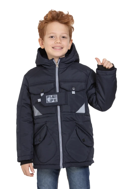 Cepli Kapşonlu Erkek Çocuk Mont 4223